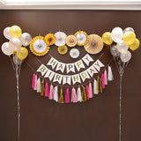 Happy birthday garland set backdrop party decoration