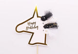 Happy birthday tulle cake topper party decoration