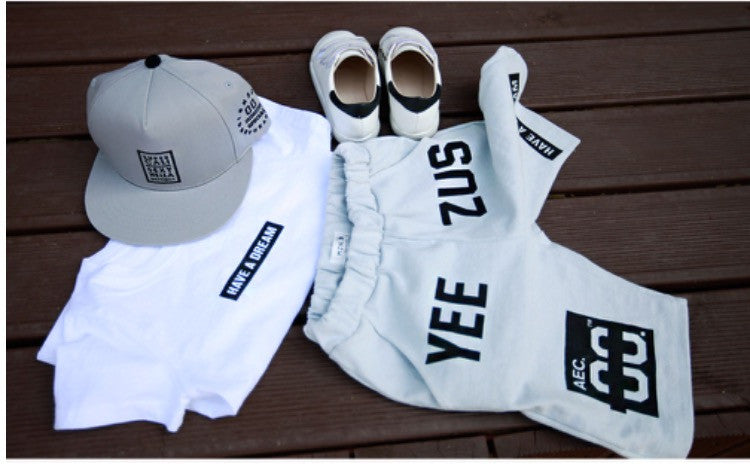 Yeezus Dream short sleeve tshirt shorts set