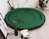 Round pompom play mat rug indoor room decor