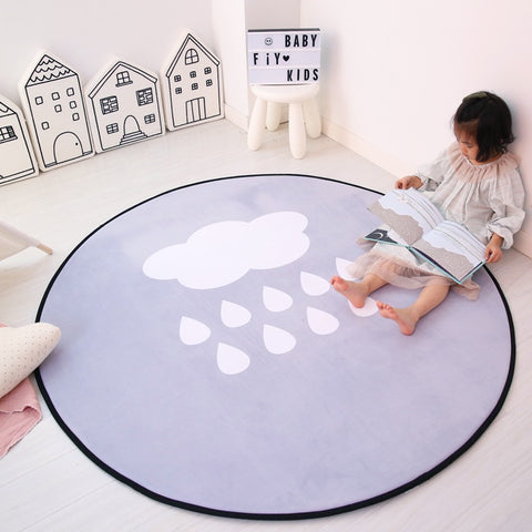 Round rug play mat room decor