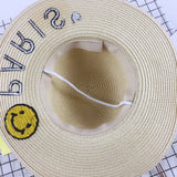 Paris embroidery summer straw hat