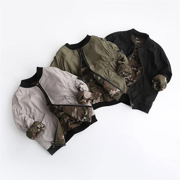 Camouflage reversible bomber jacket – Fashion for Your Kids