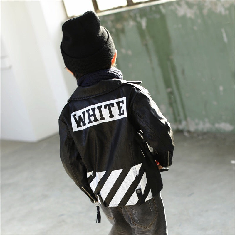 White biker jacket